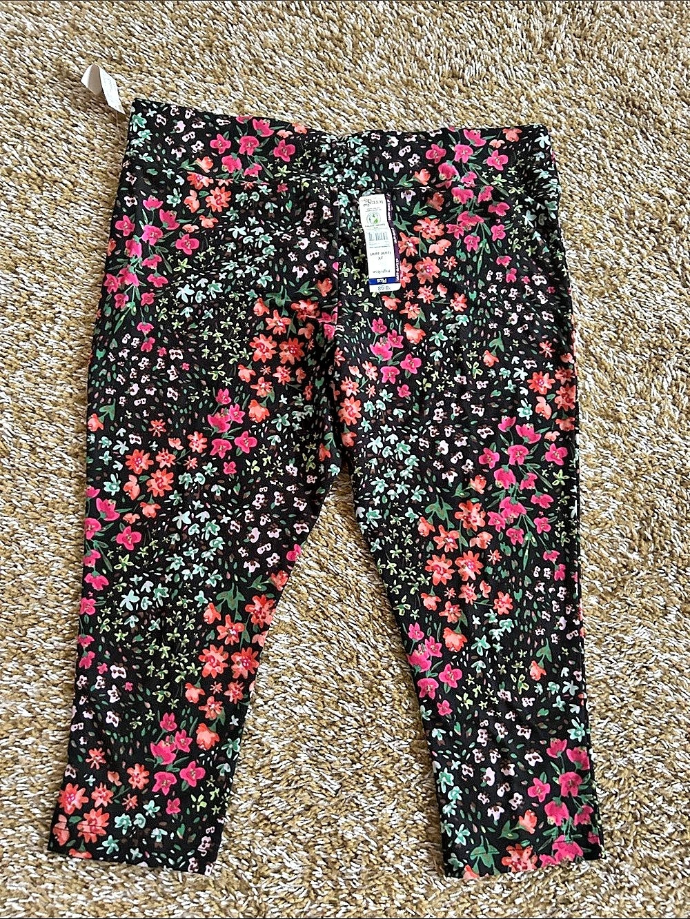 Terra and sky Women's High-Rise Floral Ankle Knit Leggings